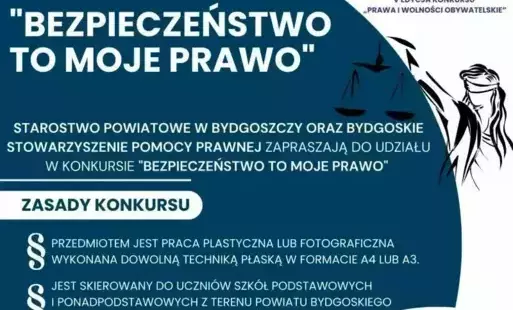 Konkurs 'Bezpieczeństwo to moje prawo' - Nieodpłatna Pomoc Prawna 2025 r.