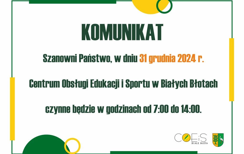 Zdjęcie do Komunikat