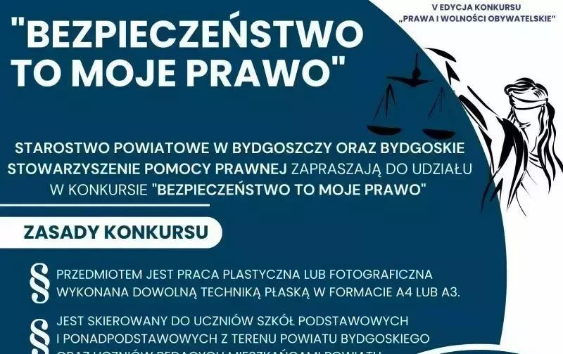 Konkurs 'Bezpieczeństwo to moje prawo' - Nieodpłatna Pomoc Prawna 2025 r.