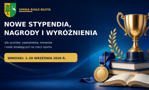 Zdjęcie do Nowe zasady przyznawania stypendi&oacute;w, nagr&oacute;d i wyr&oacute;żnień w Gminie Białe Błota